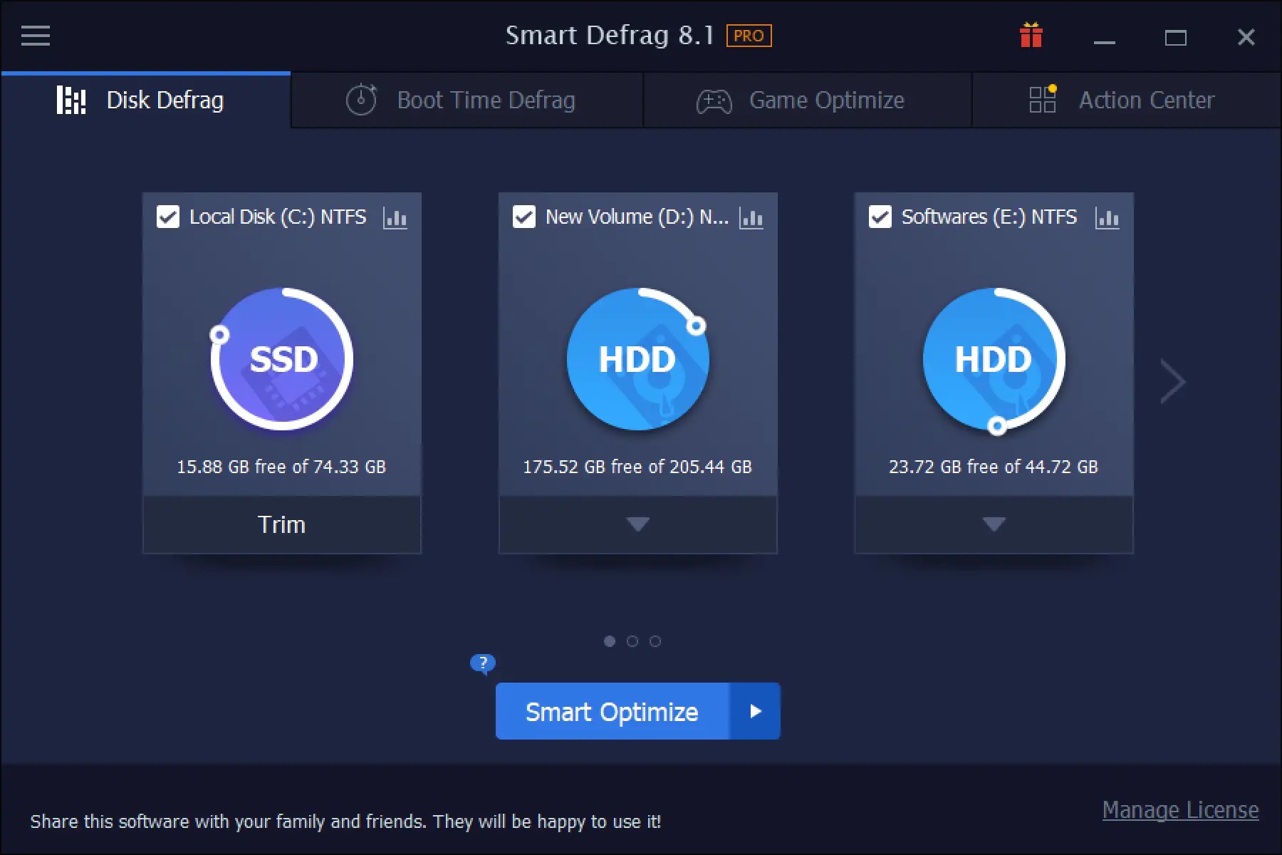 Iobit Smart Defrag 8.5 Pro Free License