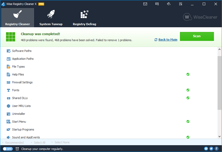 Wise Registry Cleaner Pro